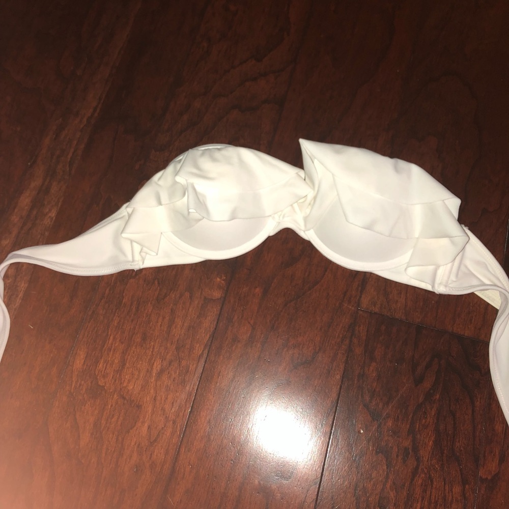 White Abercrombie Swim Top-S